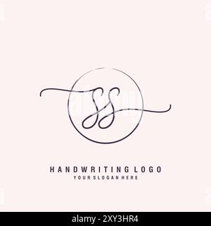 Logo SS Letter minimal moderno Illustrazione Vettoriale