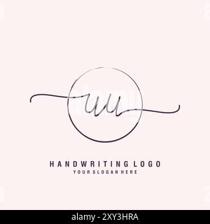 Logo UU Letter minimal moderno Illustrazione Vettoriale