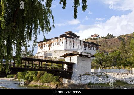 Rinpung dzong a paro, bhutan Foto Stock