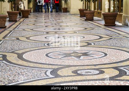 Mosaico nella Galerie Vivienne, Parigi, Francia, Europa Foto Stock