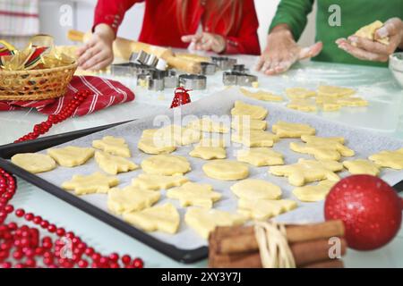 La cottura Ingredienti per biscotti di Natale e pan di zenzero. Close up Foto Stock