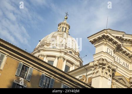 Basilica dei Santi Ambrogio e Carlo al corso o San Carlo al corso, Roma, Italia, Europa Foto Stock