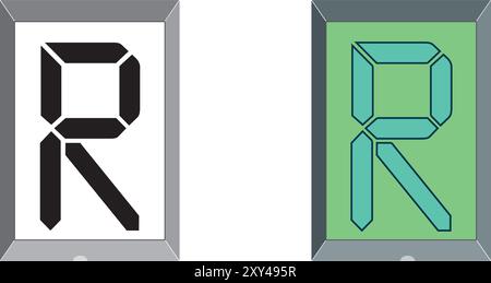 Illustrazione grafica grafica grafica grafica grafica grafica con caratteri maiuscoli iniziali maiuscoli Illustrazione Vettoriale
