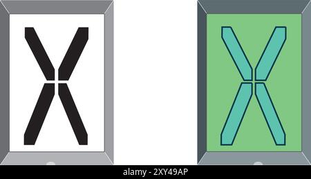 Illustrazione grafica grafica grafica grafica grafica grafica con caratteri maiuscoli iniziali maiuscoli Illustrazione Vettoriale