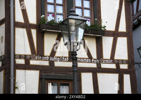 In una casa a Bacharach sul Reno Foto Stock