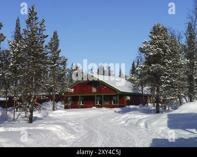 Casa in Lapponia Foto Stock