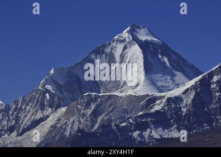 Alta montagna Dhaulagiri, Nepal. Vista da un luogo vicino a Muktinath Foto Stock