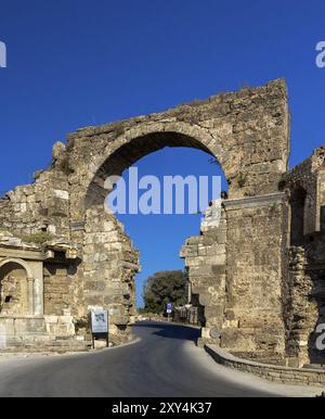 Tor Tor di Vespasiano, Side, Turchia, Asia Foto Stock