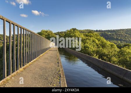 Vista sull'Acquedotto Pontcysyllte vicino Trefor a Wrexham, Wales, Regno Unito Foto Stock