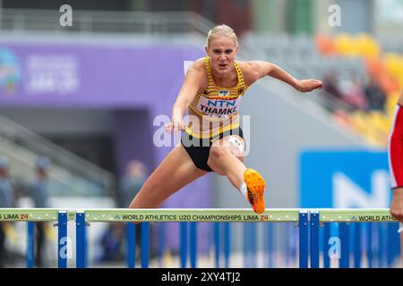 Hilke THAMKE (SC Neubrandenburg), GERMANIA, Heptathlon PER, Leichtathletik, Athletics, U20 World Athletics Championships Lima 24, U20 Leichtathletik Weltmeisterschaften, 27.08.2024, foto: Eibner-Pressefoto/Jan Papenfuss Foto Stock