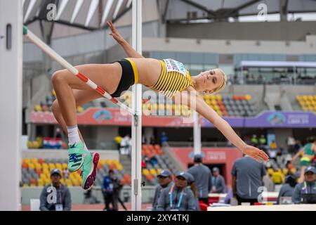 Hilke THAMKE (SC Neubrandenburg), GERMANIA, Heptathlon PER, Leichtathletik, Athletics, U20 World Athletics Championships Lima 24, U20 Leichtathletik Weltmeisterschaften, 27.08.2024, foto: Eibner-Pressefoto/Jan Papenfuss Foto Stock