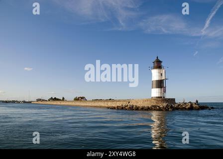 Faro dell'estuario della melma Foto Stock