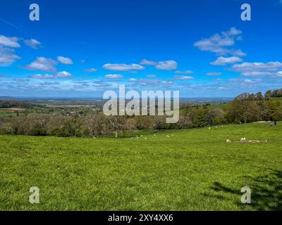 Vista di Broadway dalla Broadway Tower Foto Stock