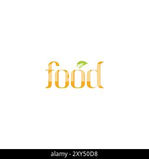 Logo Letter Food Organic Illustrazione Vettoriale