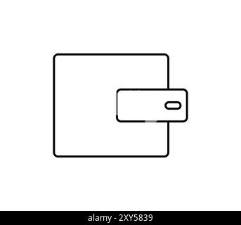 Icona del portafoglio illustrata in formato vettoriale su sfondo bianco Foto Stock