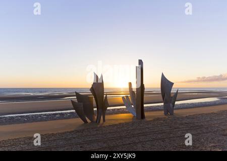 Omaha Beach era il nome dato dagli Alleati a un tratto di costa francese in Normandia vicino a Colleville-sur-Mer e Saint-Laurent-sur-Mer durante il periodo Foto Stock