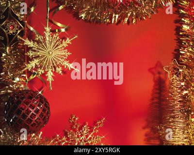 Splendido Natale decorazione artistica vita ancora sullo sfondo Foto Stock