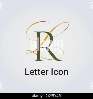 Icone Letter R e L, iniziali, monogramma, Logo per i colori aziendali Illustrazione Vettoriale