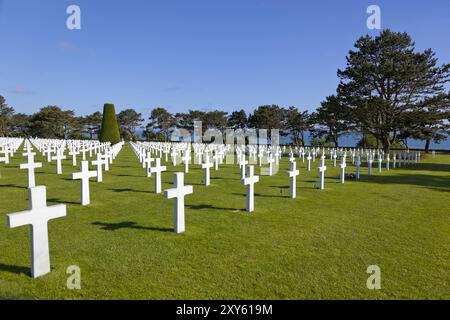 Il cimitero militare americano di Colleville-sur-Mer Foto Stock