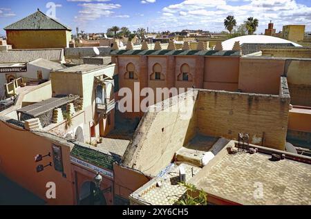 Medina, vicino alla Moschea Ben Youssef Foto Stock