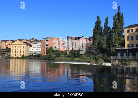 Norrkoping città in Svezia. Ex luogo industriale - architettura rivitalizzata. Foto Stock