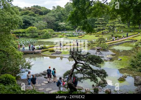 Ninomaru Garden presso i Giardini Est del Palazzo Imperiale Tokyo Giappone Foto Stock