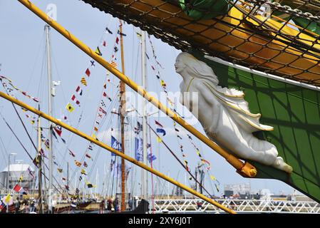 Den Helder, Paesi Bassi. 30 giugno 2023. Il bowsprit e la figura di una nave alta Foto Stock