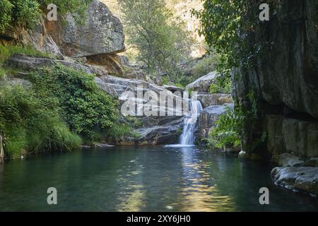 Cascata Drave ad Arouca Serra da Freita, Portogallo, Europa Foto Stock