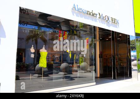 Beverly Hills, California: Negozio di moda ALEXANDER McQUEEN a Rodeo Drive, Beverly Hills Foto Stock