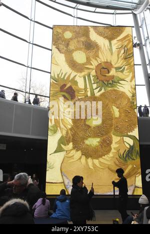 Amsterdam, Paesi Bassi. 20 gennaio 2024. L'ingresso del museo Van Gogh di Amsterdam Foto Stock