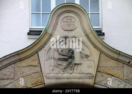 Vecchia scuola sul bastione a Detmold Foto Stock