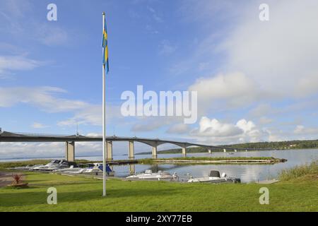 Torsoe è l'isola più grande del lago Vaenern. Torsoe è il nome dell'isola più grande del lago svedese Vaenern Foto Stock