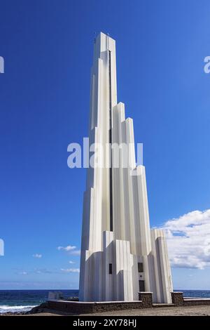 Faro di Faro de Punta del Hidalgo a Tenerife Foto Stock