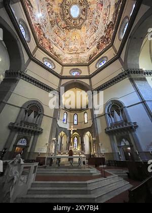 Firenze, Italia. 18 settembre 2023. Duomo di Firenze. Il soffitto dipinto della Basilica di Santa Maria del Fiore Foto Stock