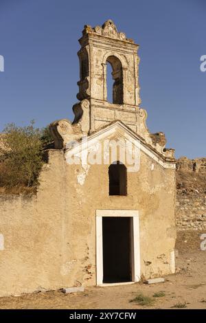 Juromenha splendida fortezza in rovina ad Alentejo, Portogallo, Europa Foto Stock