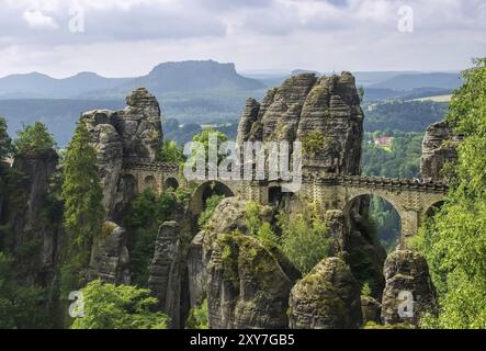 Ponte Bastei, ponte Bastei 01 Foto Stock