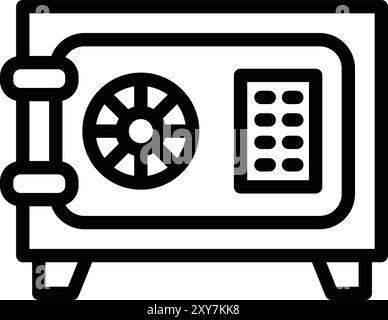 Illustrazione di progettazione dell'icona del vettore Safe Box Illustrazione Vettoriale