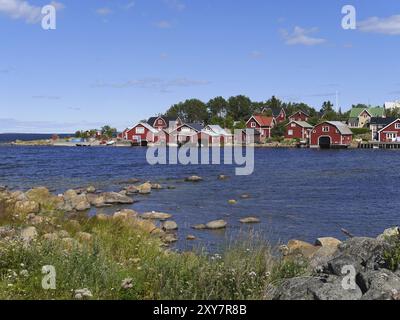 Villaggio di pescatori di Roennskaer, Svezia, Europa Foto Stock