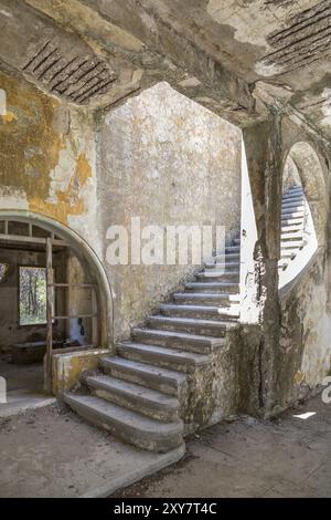 Ospedale abbandonato, posto perso, Eleousa, Rodi Foto Stock