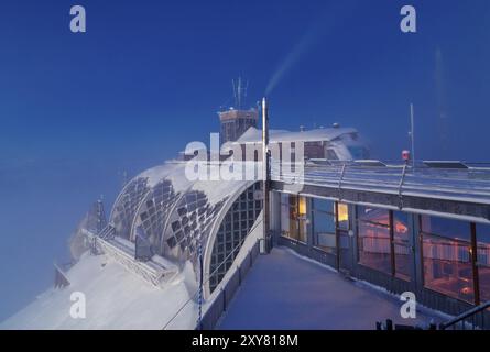 Alba sulla Zugspitze Foto Stock