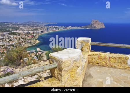 Calpe e Penon de Ifach, Costa Blanca, Spagna, Calpe e Penon de Ifach, Spagna, Europa Foto Stock