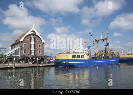 Oudeschild, Texel, Paesi Bassi. 13 agosto 2021. Il porto di Oudeschild sull'isola di Texel. Foto Stock