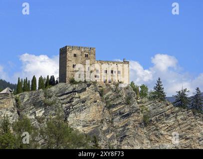 Castello di Laudegg, vicino a Ladis nel Austria.castle Laudegg a Ladis in Austria Foto Stock