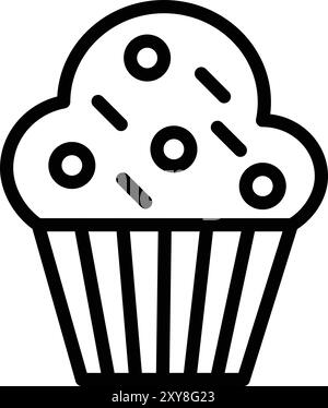 Illustrazione di progettazione dell'icona del vettore di muffin Illustrazione Vettoriale