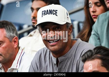 Parigi, Francia. 23 agosto 2024. Yannick NOAH durante il campionato francese di Ligue 1 tra Paris Saint-Germain e Montpellier HSC il 23 agosto 2024 allo stadio Parc des Princes di Parigi, Francia - Photo Matthieu Mirville/DPPI Credit: DPPI Media/Alamy Live News Foto Stock