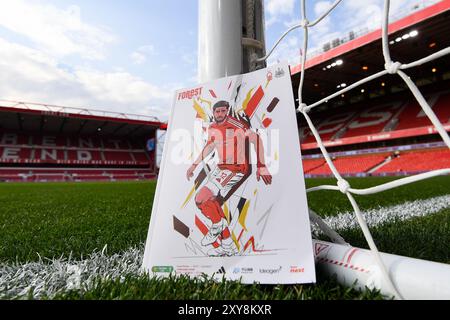 Programma del giorno della partita durante la partita del secondo turno della Carabao Cup tra Nottingham Forest e Newcastle United al City Ground di Nottingham mercoledì 28 agosto 2024. (Foto: Jon Hobley | mi News) crediti: MI News & Sport /Alamy Live News Foto Stock