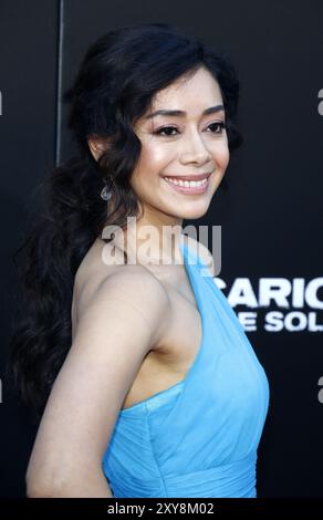 Aimee Garcia presso il Los Angeles premiere di 'Sicario: Giorno del Soldado" tenutasi presso il Regency Village Theatre di Westwood, USA il 26 giugno 2018. Foto Stock