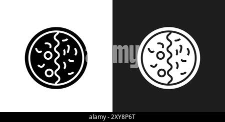 Kare raisu Icon logo segno vettoriale contorno in bianco e nero Illustrazione Vettoriale