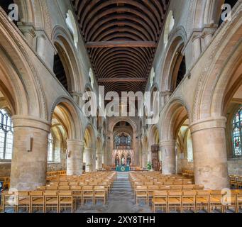 Interno di Southwell Minster, Southwell, Nottinghamshire, East Midlands, Regno Unito Foto Stock