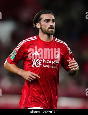 Jota Silva del Nottingham Forest durante la partita del secondo turno della Carabao Cup al City Ground di Nottingham. Data foto: Mercoledì 28 agosto 2024. Foto Stock